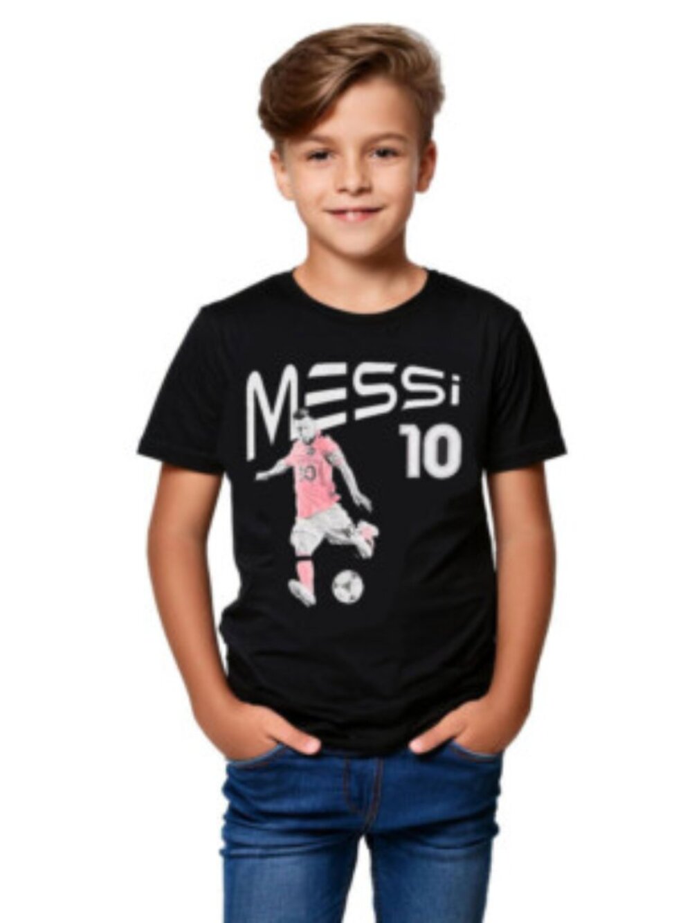 LIKE NEW LICENSED LIONEL MESSI 10 SOCCER FOOTBALL FUTBOL BOYS SHIRT 10